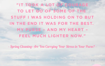 Are you carrying your stress in your purse?